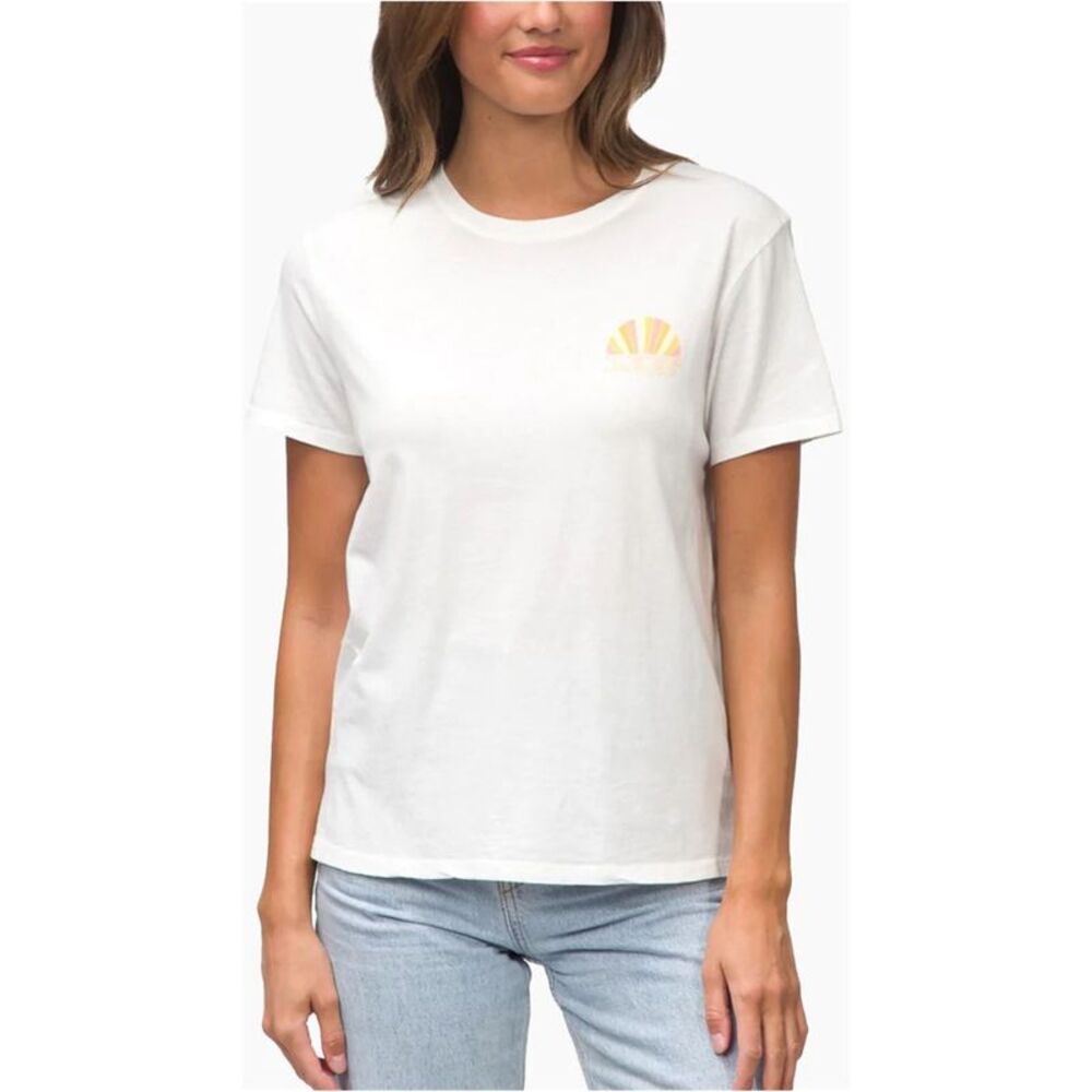 Reef Womens Lighter Graphic T-Shirt, White, L, DM